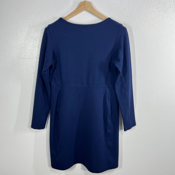 Duluth Trading Co Blue Long Sleeve Knit Dress Size L Stretch Comfort Workwear - Picture 3 of 7